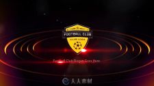 迷你体育运动足球场地节目宣传电视栏目AE模板Football Club Logo Opener