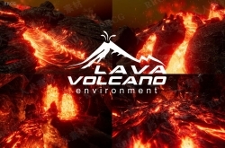 熔岩火山环境场景Unity游戏素材资源