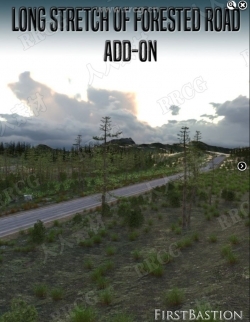 森林荒芜公路场景3D模型合集