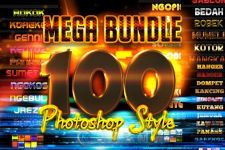 100超级特效字体PS模板 Creativemarket Mega bundle 100 Photoshop Styles 218061