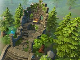 美丽的森林遗迹幻想环境3D模型Unity游戏素材资源