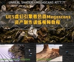 UE5虚幻引擎着色器Megascans资产制作训练视频教程