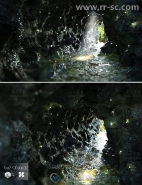 神秘的洞穴场景环境3D模型合辑