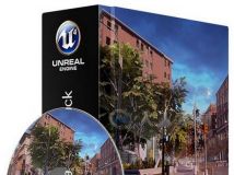 虚幻游戏引擎拓展资料包-大型城市 Unreal Engine 4 Marketplace Urban City Pack