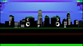 城市绿色音响动态LED视频素材