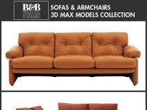 《意大利民宿的3 D模型室内家具》B&B Italia 3D Models Interior Furniture