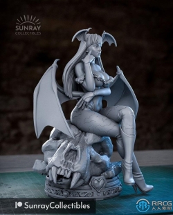 莫莉卡坐姿《恶魔战士》游戏角色雕塑3D打印模型