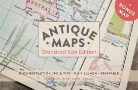 古董地图展示高清图片Antique Maps Vol.I - Standard Size