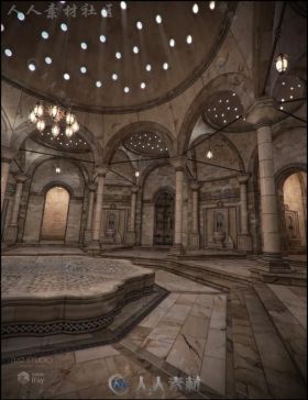 空旷的土耳其大厅场景环境3D模型合辑