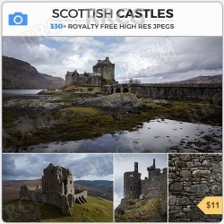 330组苏格兰古老城堡废墟断壁残垣高清参考图片合集