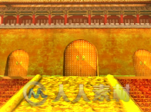 金色盛世宫殿皇宫紫禁城外盘龙壁LED大屏幕背景视频素材