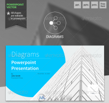 图表风格PPT模板GraphicRiver - Diagrams - Powerpoint Template 6118326