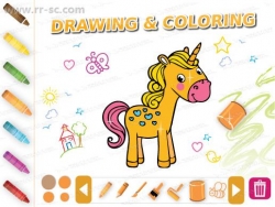 儿童卡通简笔画绘画着色小游戏整体项目Unity游戏素材资源