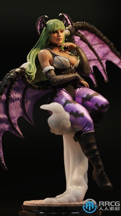莫莉卡·安斯兰特坐姿造型《恶魔战士》游戏角色雕塑3D打印模型