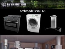 厨房用品模型合集 Evermotion Archmodels Vol 68