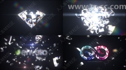 闪耀钻石破碎特效Logo演绎动画AE模板