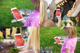 8款iphone6手持场景展示PSD模板8 PSD iPhone 6 Mockups Dino