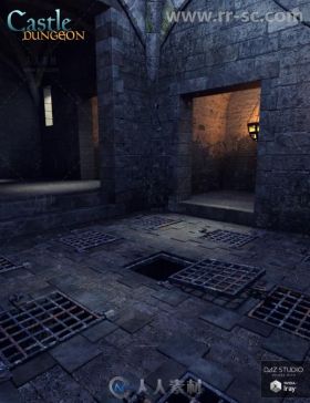 沉重的令人沮丧的地下城堡场景环境3D模型合辑