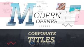 现代时尚公司标题动画AE模板 Videohive Modern Opener Corporate Titles 17381...
