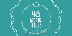 48组婚礼时尚创意文字字幕标题动画AE模板 Videohive 48 Wedding Titles 15673904