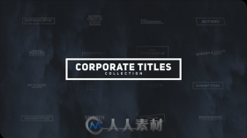 时尚商务风格文字字幕标题动画AE模板 Videohive Corporate Titles Pack 18142517