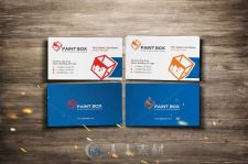 彩色印刷版商务名片PSD模板paint_box_business_card