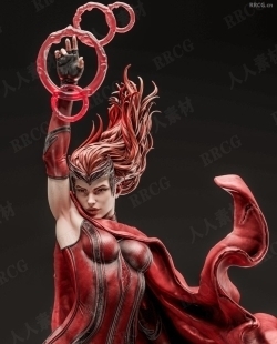 绯红女巫漫威动漫角色雕刻手办3D打印模型