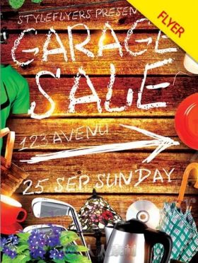 旧货出售宣传海报PSD模板garage  sale