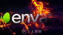 爆炸火焰Logo演绎动画AE模板 Videohive Fire Explosion Reveal 8934884 Project fo...