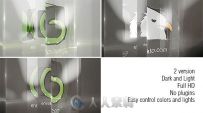 玻璃褶纹Logo演绎动画AE模板 VideoHive Glass Logo 11371901