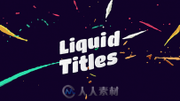 卡通液态片头动画AE模板 Videohive Liquid Animation Titles 12726610
