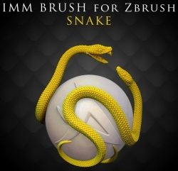 蛇形态Zbrush IMM笔刷合集