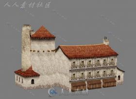 西方中世纪武器店游戏场景环境3D模型