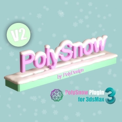 Poly Design 公司发布了3ds Max PolySnow V2插件 用户可直接在对象上绘制雪花