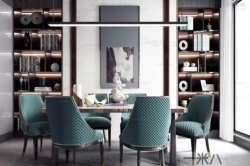 现代桌椅餐桌套装室内家具3D模型