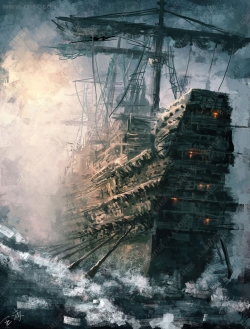 超过7000张飞船军舰海盗船船只等原画参考图美术资料