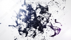 黑色墨迹液体油漆Logo演绎动画AE模板