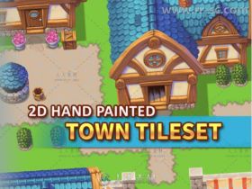 高品质手绘2D城镇贴图和材质Unity游戏素材资源
