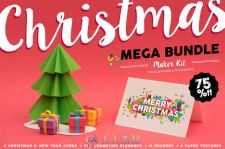 圣诞卡通设计元素大礼包 Creativemarket Christmas MEGA BUNDLE Maker Kit 448754