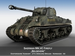萤火虫坦克M4 Sherman MK VC Firefly3D模型