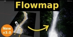 Procedural Flowmap纹理贴图生成流动动画Blender插件V2.0版