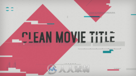 现代时尚个性干净的电影预告片标题动画AE模板 Videohive Clean Movie Title 8526...