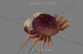 游戏低模小螃蟹3D模型