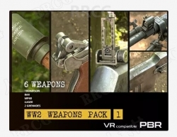 二战武器枪支3D道具Unity游戏素材资源
