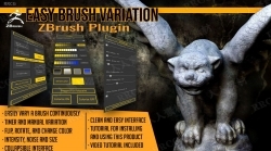 Easy Brush Variation随机变化ZBrush笔刷画笔插件