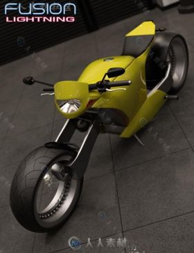 超酷未来科技闪电摩托车3D模型合辑