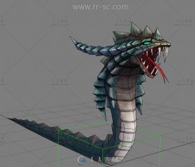 凶恶的大蟒蛇3D模型