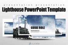 灯塔展示PPT模板Lighthouse-PowerPoint-Template