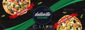 独特的乡村风格的餐厅Facebook封面PSD模板