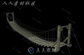 古代通用场景吊桥3D模型
